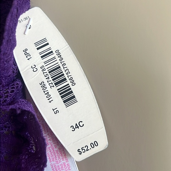 NWT Victoria's Secret Dream Angels Lace Racerback Bra Purple Size 34C - Picture 8 of 8